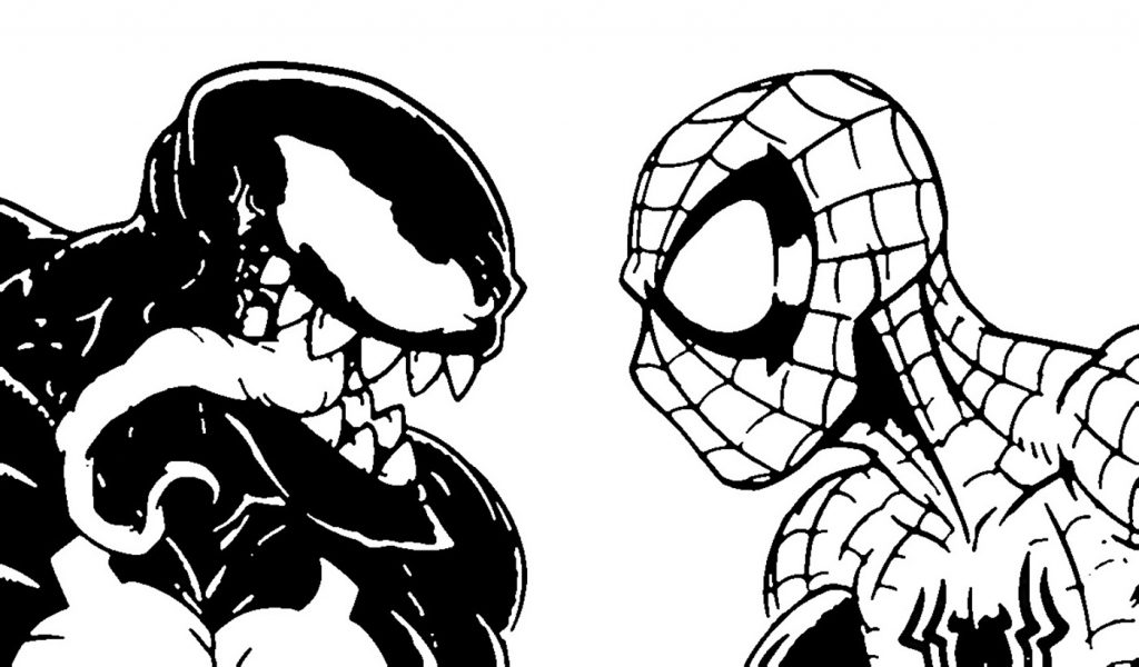 Spiderman gegen Venom Malvorlagen für Kinder